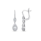 0.72 Karat Wedding Baget Pırlanta Küpe