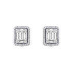 1.09 Karat Magnolia Baget Diamante Orecchini