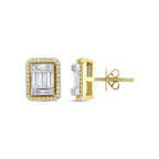 1.09 Karat Magnolia Baget Diamante Orecchini