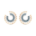 1.41 Karat Deep Blue Baget Küpe