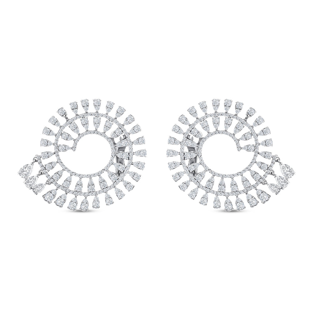 6.92 Karat matrimonio Baget Diamante Orecchini