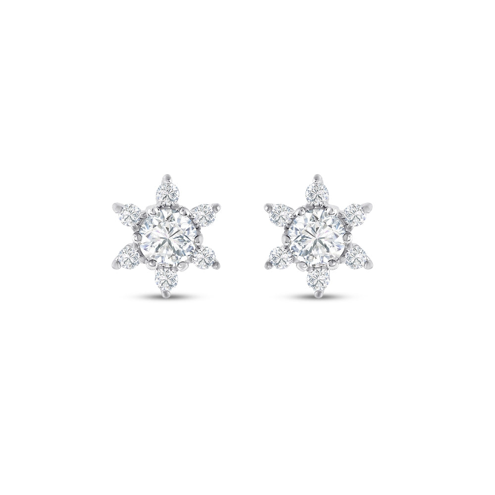 0.84 Karat Flora Diamante Orecchini
