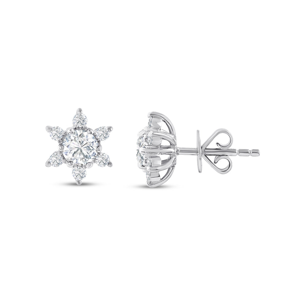 0.84 Karat Flora Diamante Orecchini