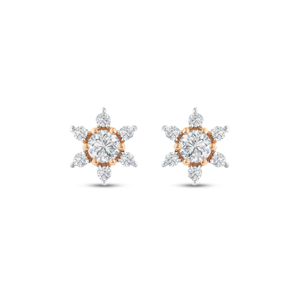 0.72 Karat Flora Diamante Orecchini