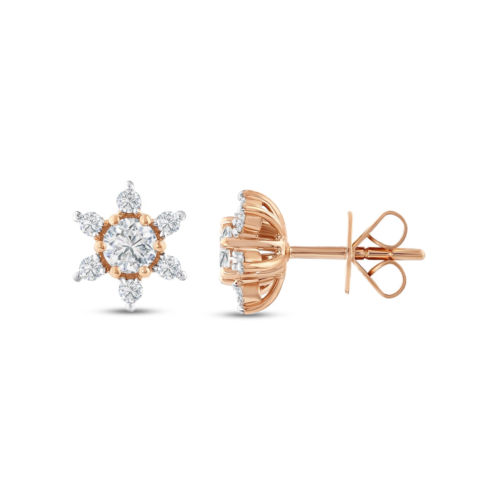 0.72 Karat Flora Diamante Orecchini