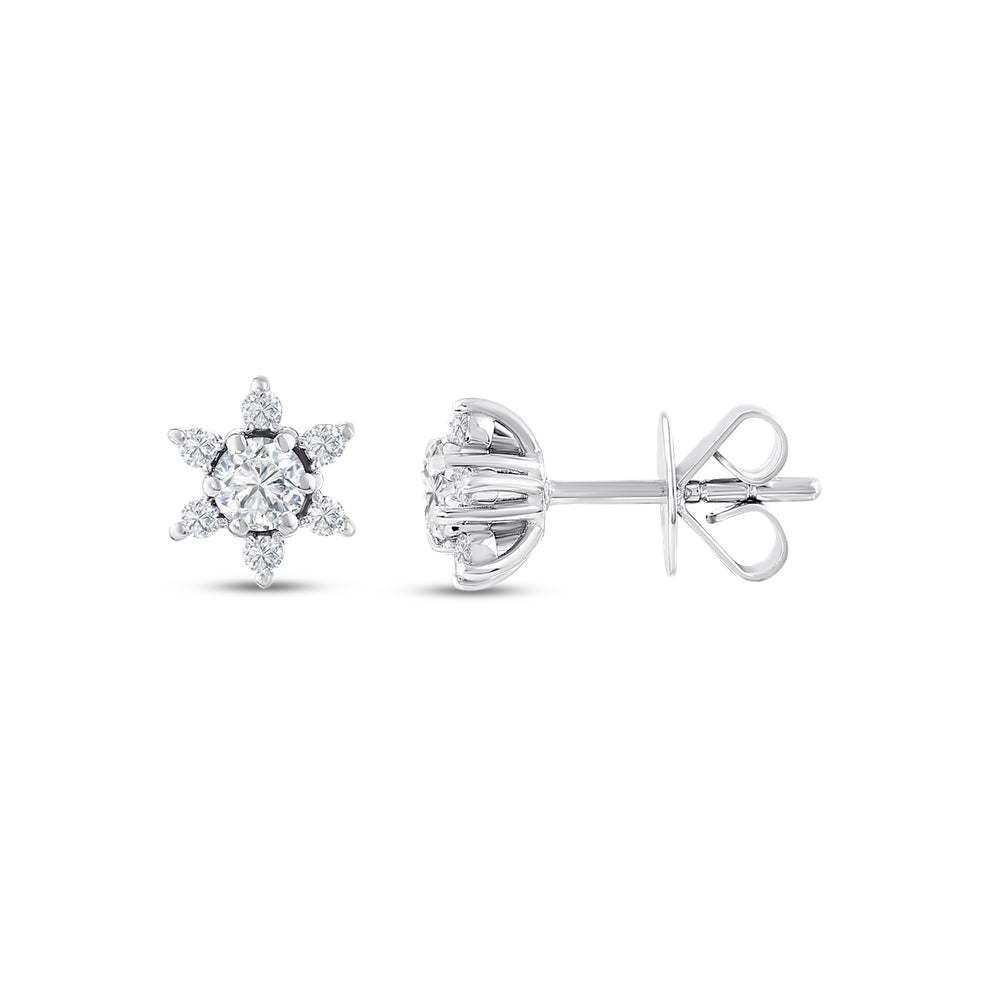 0.41 Karat Flora Diamante Orecchini