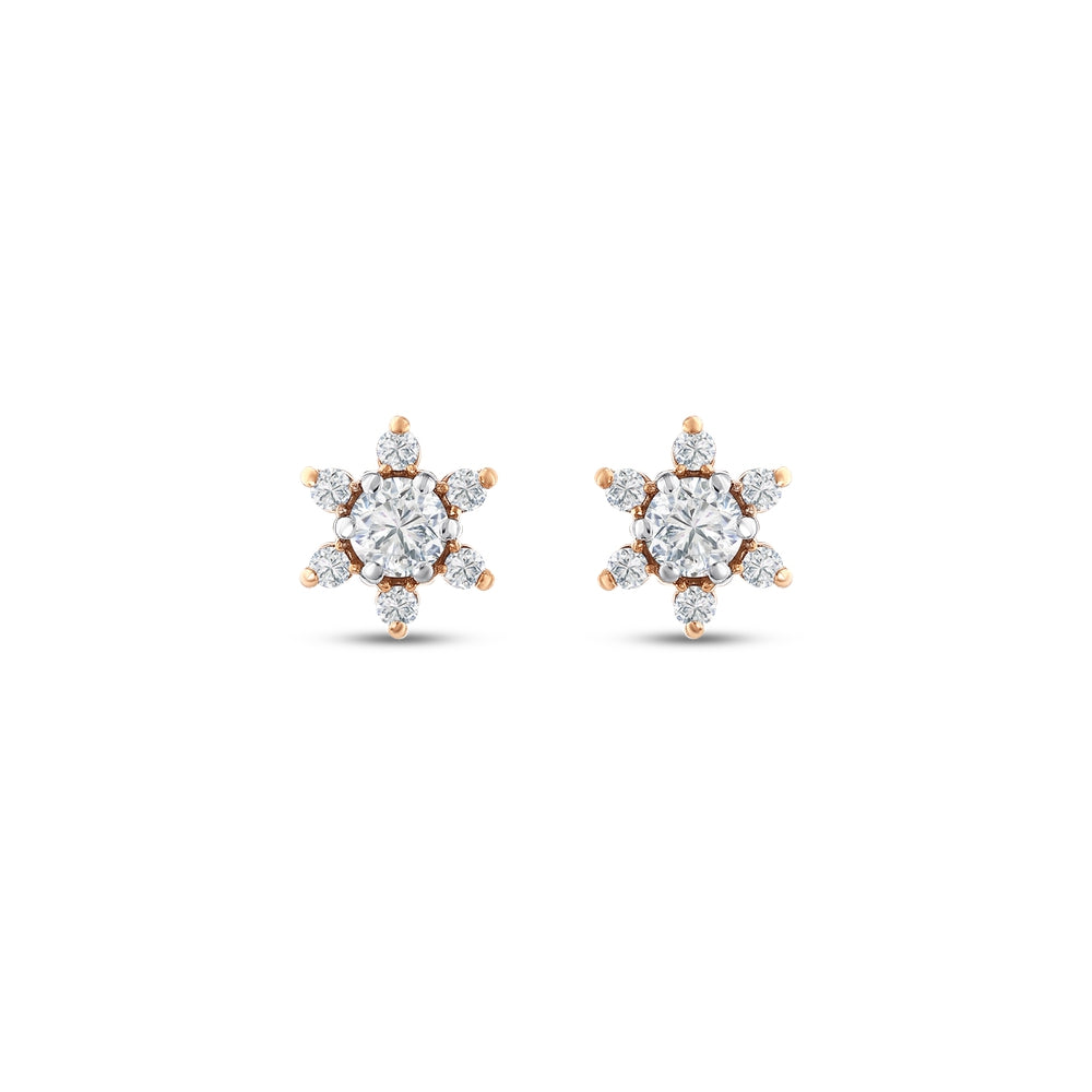0.41 Karat Flora Diamante Orecchini