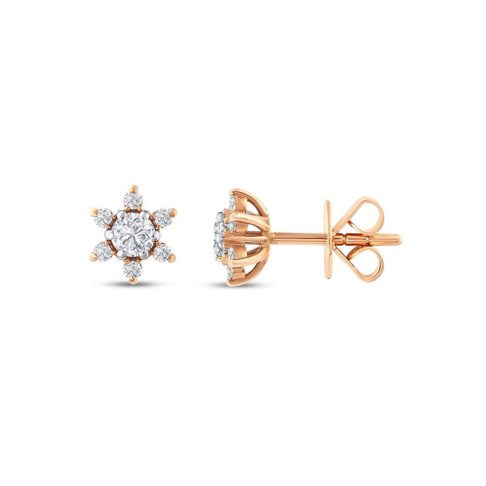 0.41 Karat Flora Diamante Orecchini