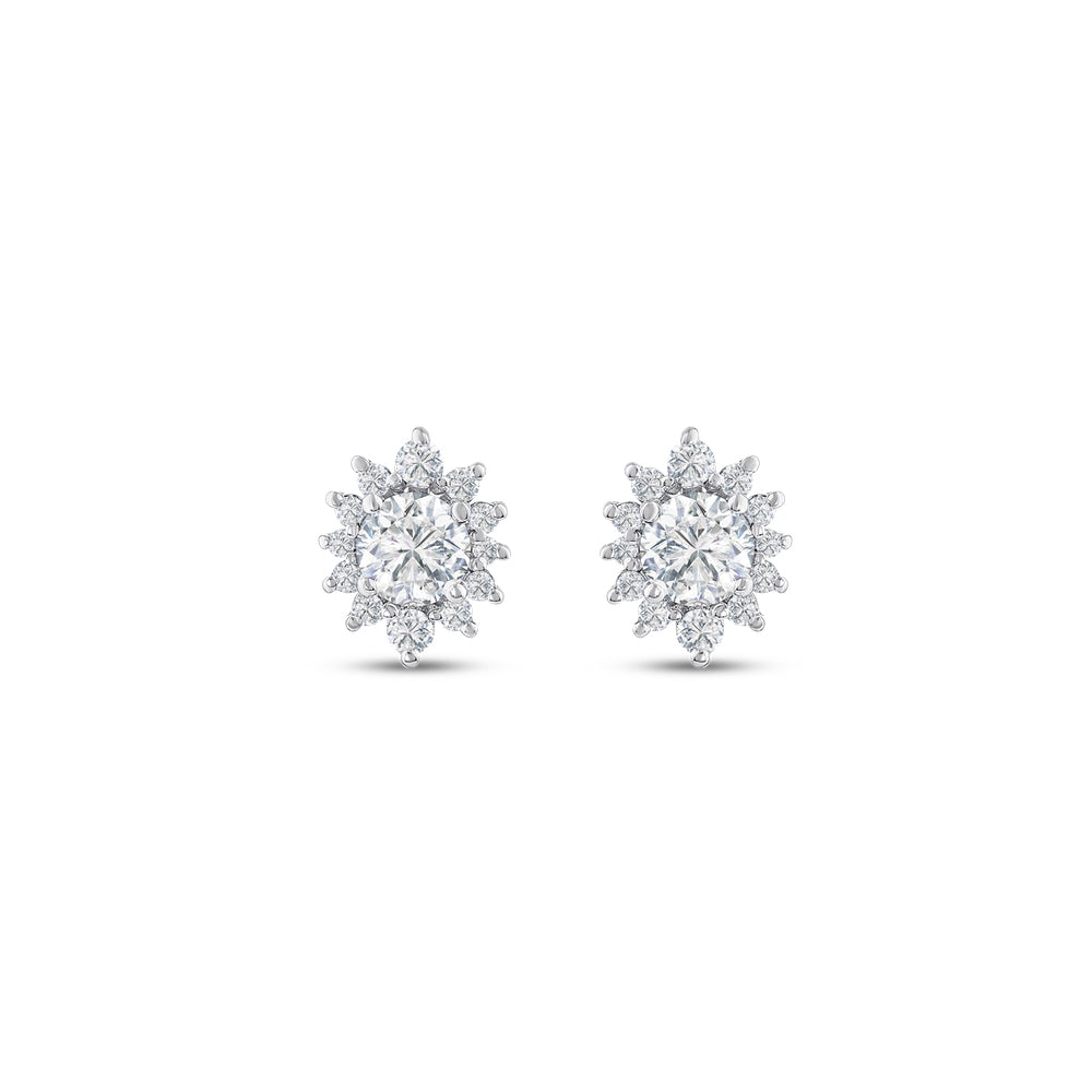 0.76 Karat Flora Diamante Orecchini
