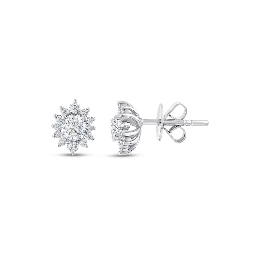 0.76 Karat Flora Diamante Orecchini
