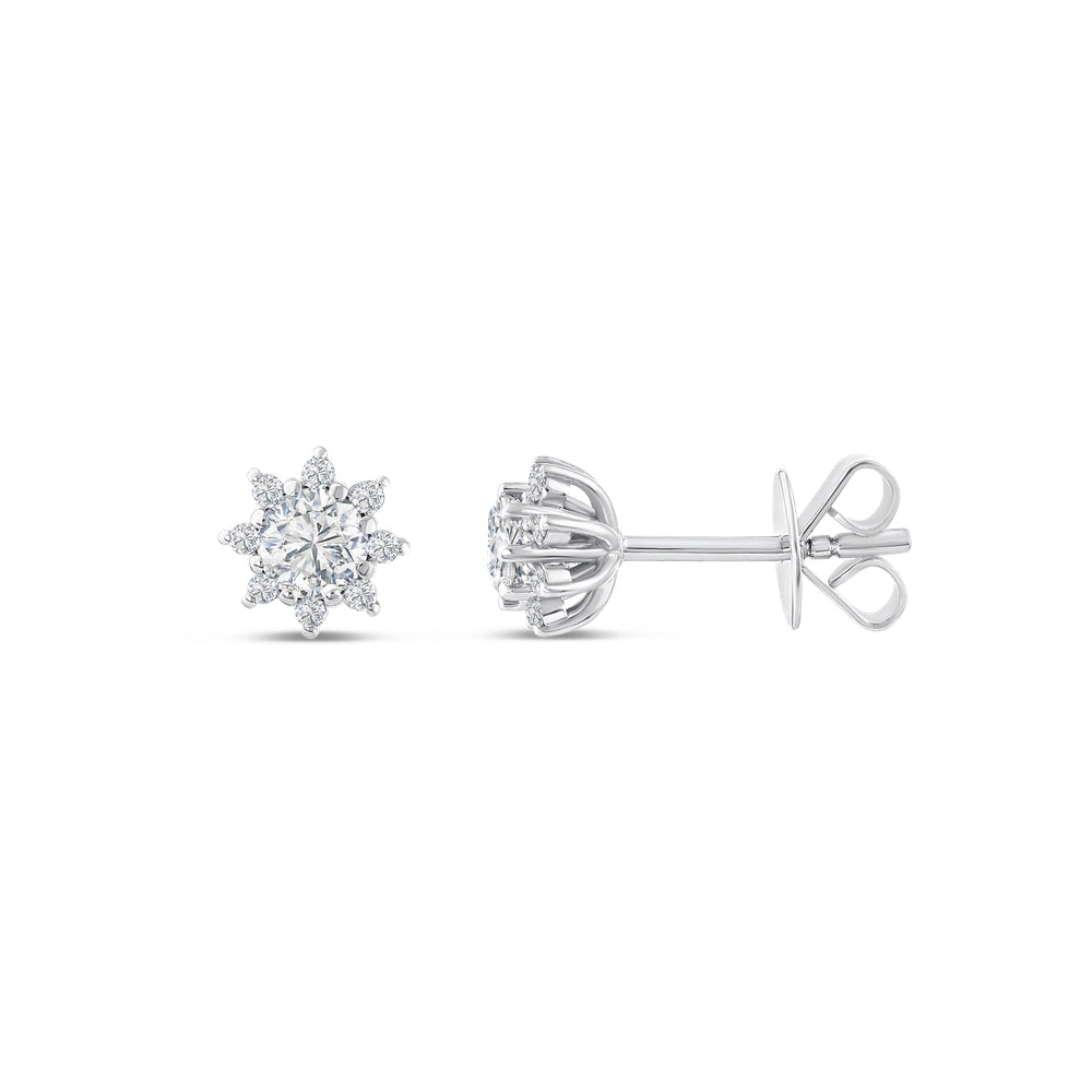 0.58 Karat Flora Diamante Orecchini