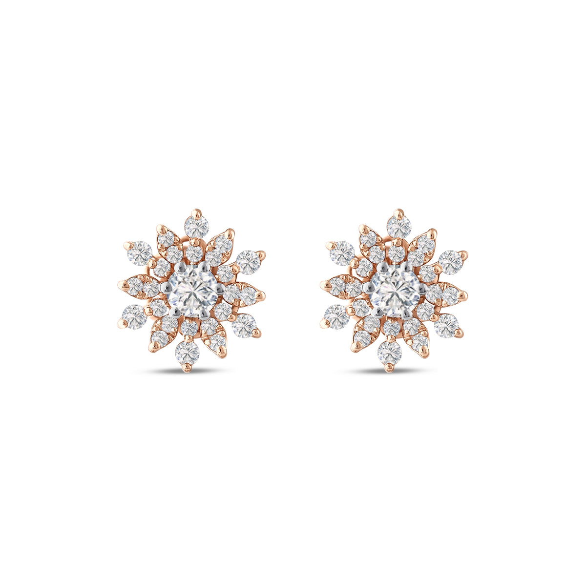 0.87 Karat Flora Diamante Orecchini
