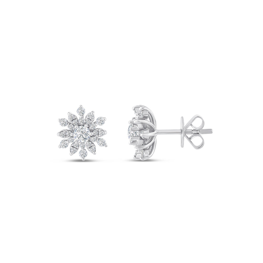 0.84 Karat Flora Diamante Orecchini