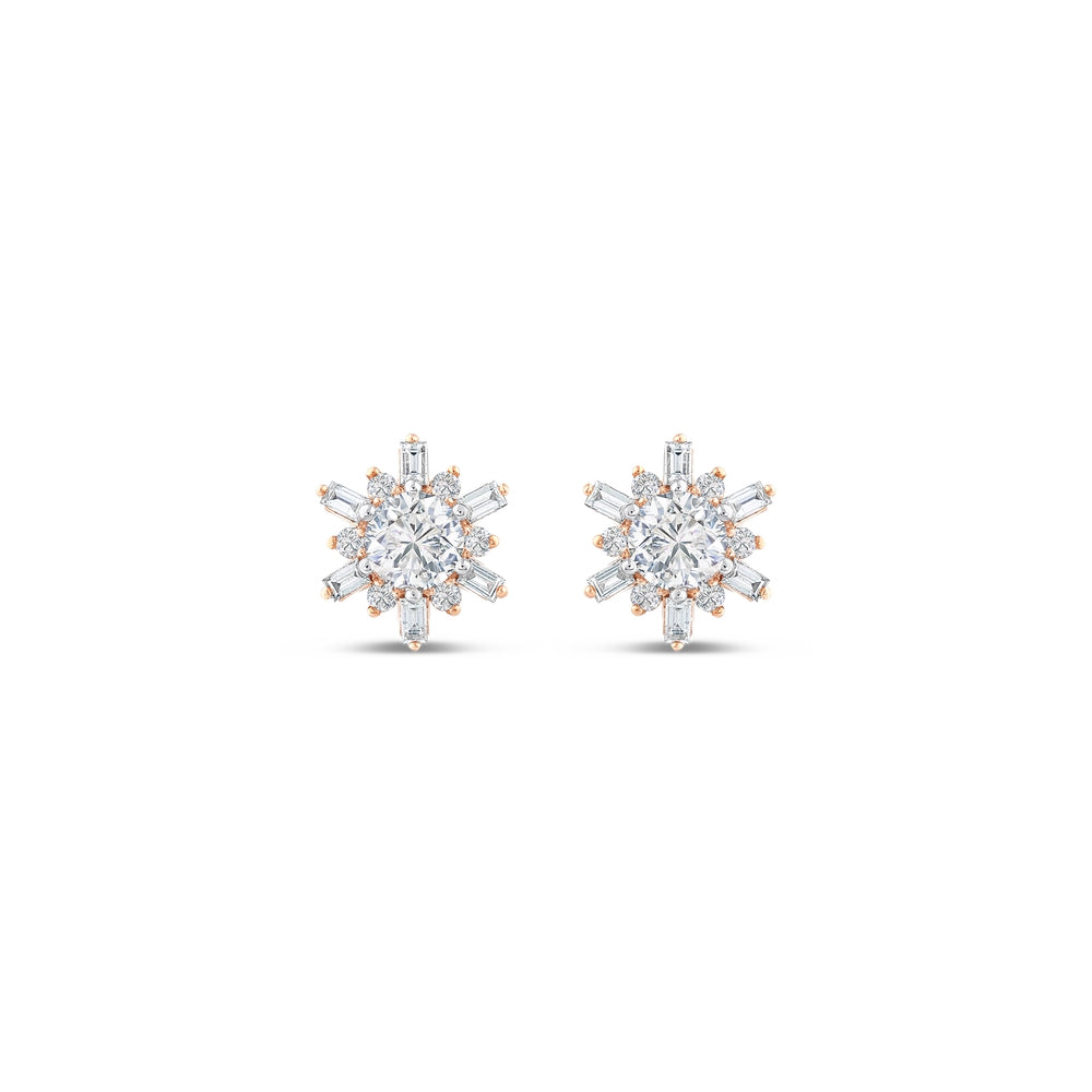 0.68 Karat Flora Baget Diamante Orecchini