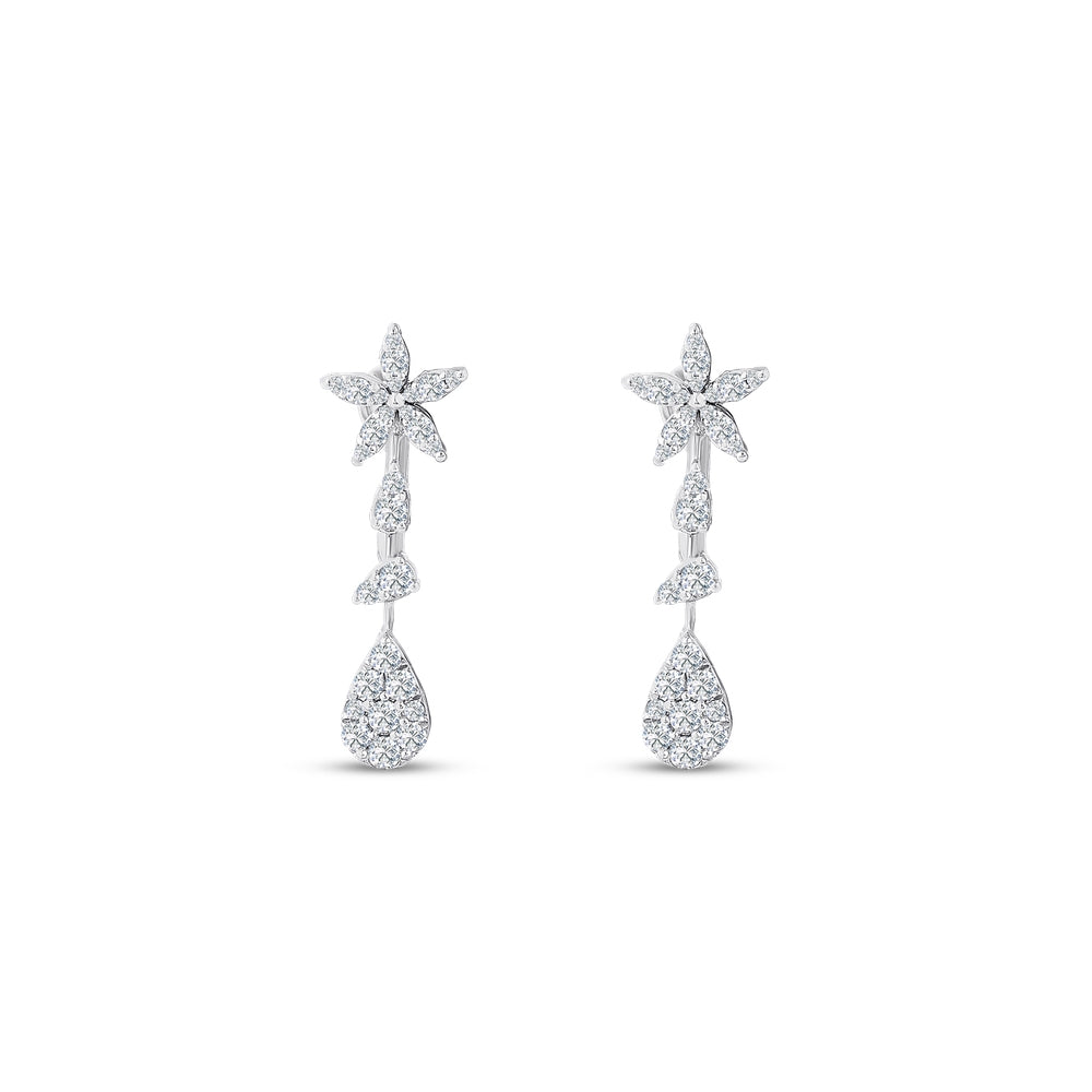 0.84 Karat Çiçek Diamante Orecchini