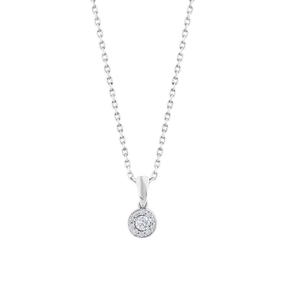 0.08 Karat Diamante Collana