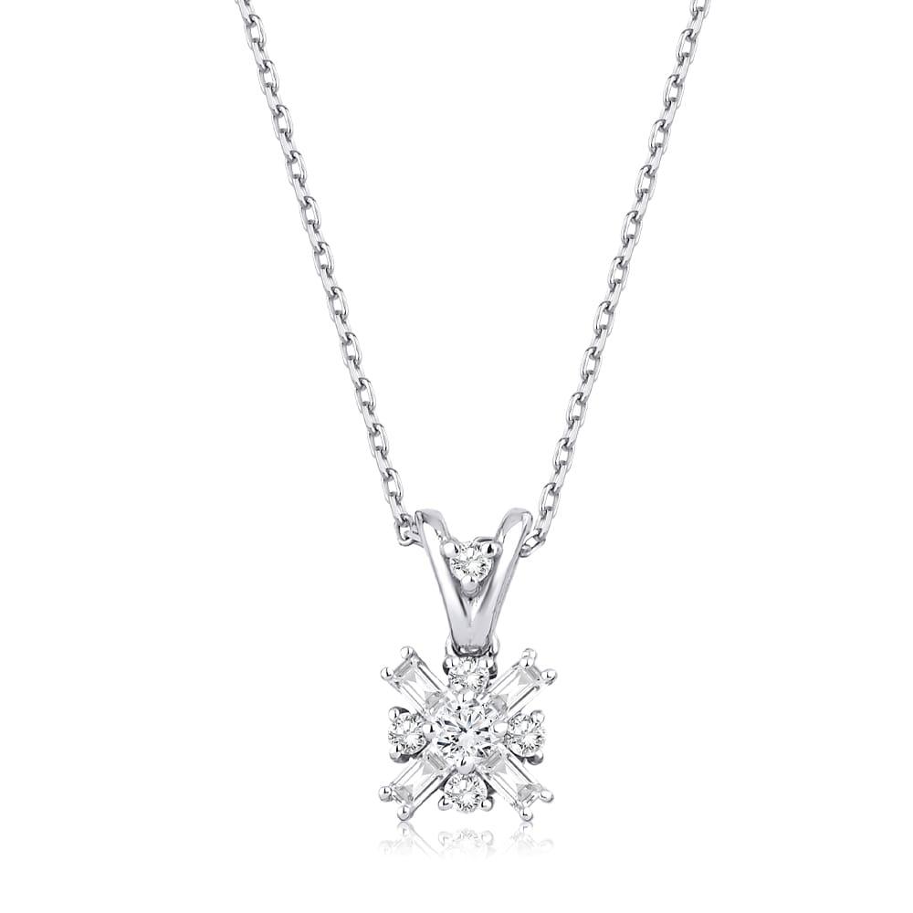 0.18 Karat Evangeline Baget Diamante Collana