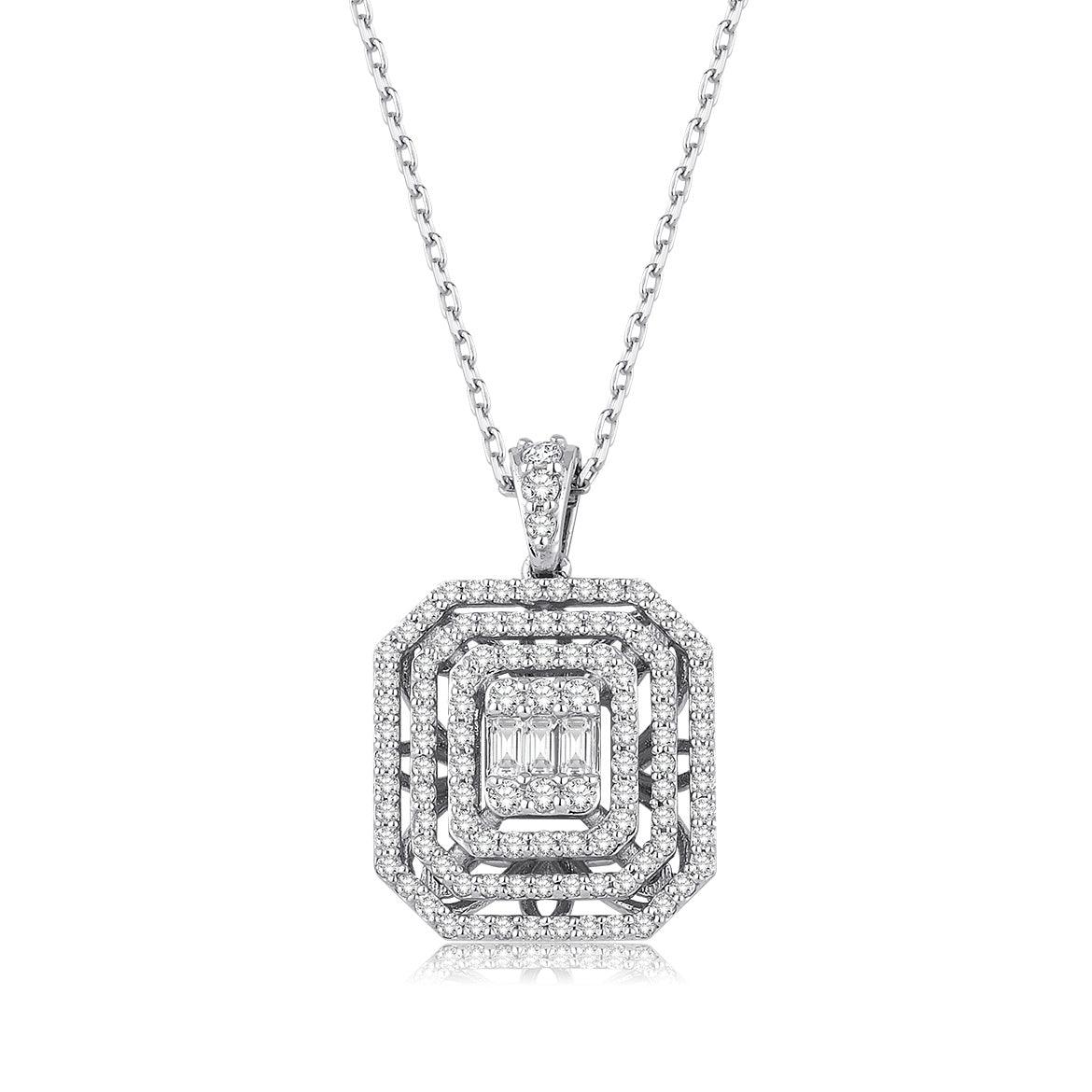 0.59 Karat Valerie Diamante baguette Collana