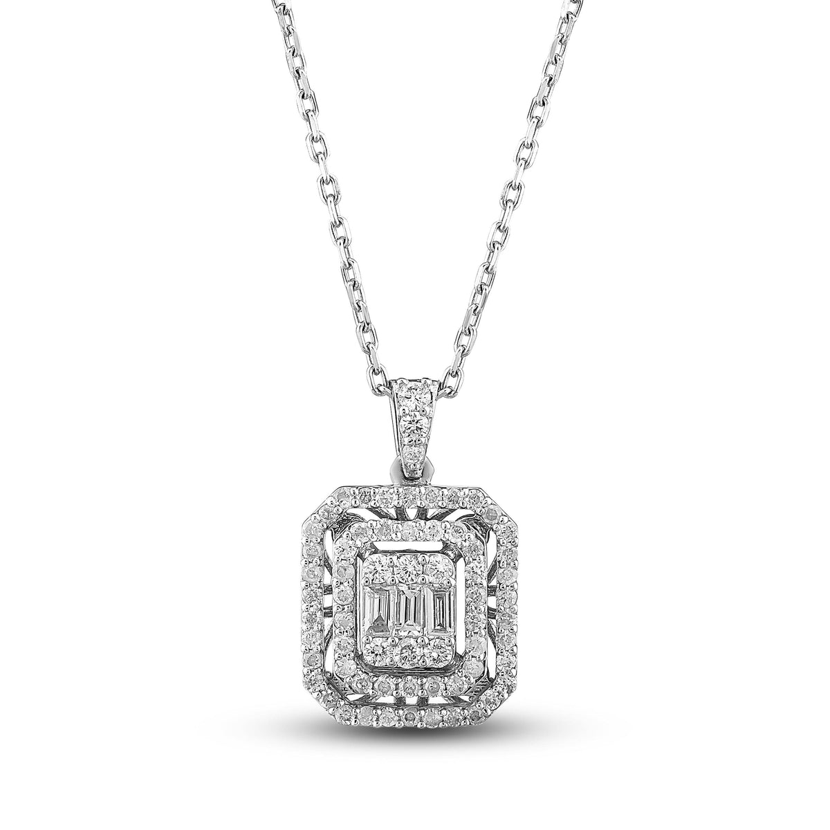 0.45 Karat Chloe Diamante baguette Collana