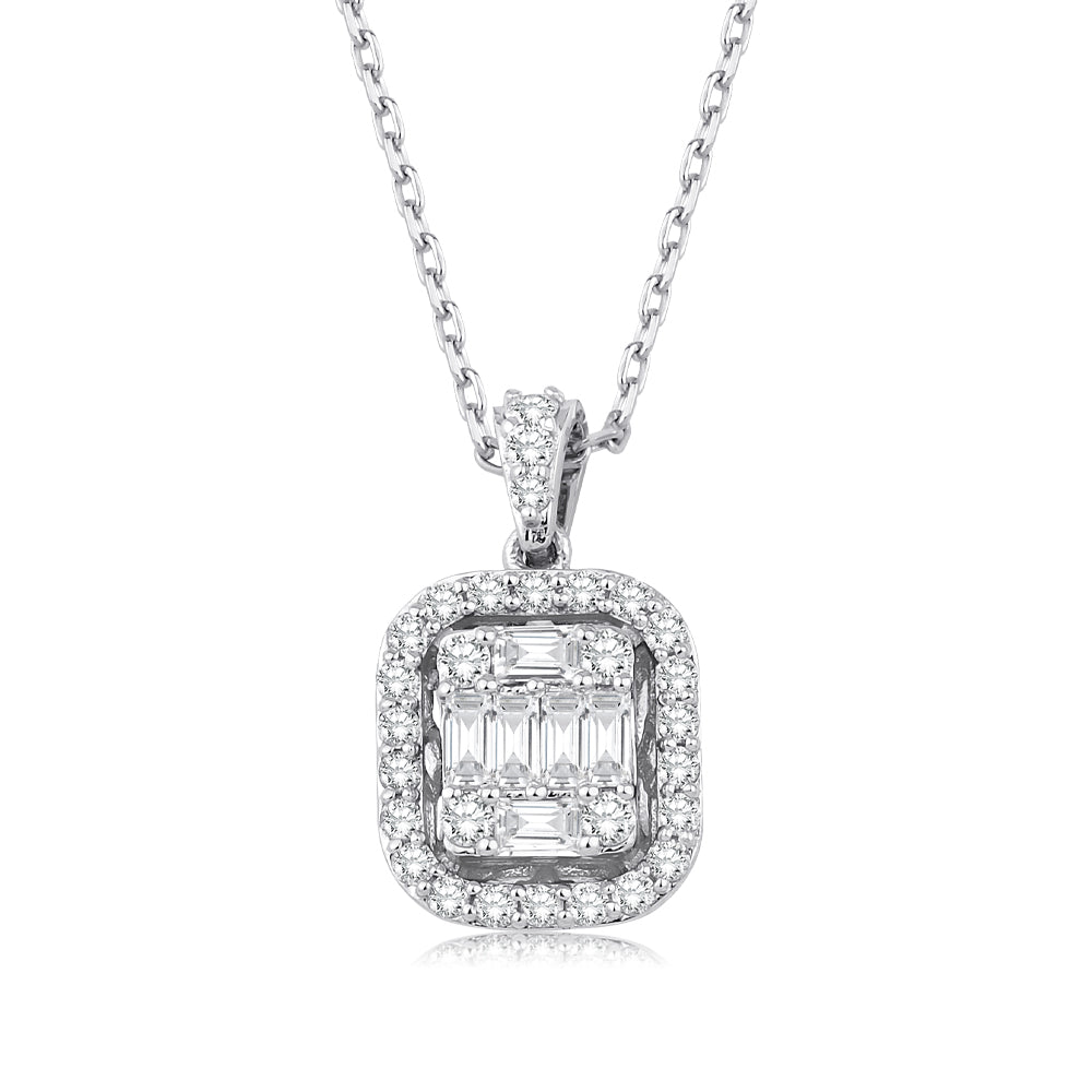0.41 Karat Baget Diamante Collana