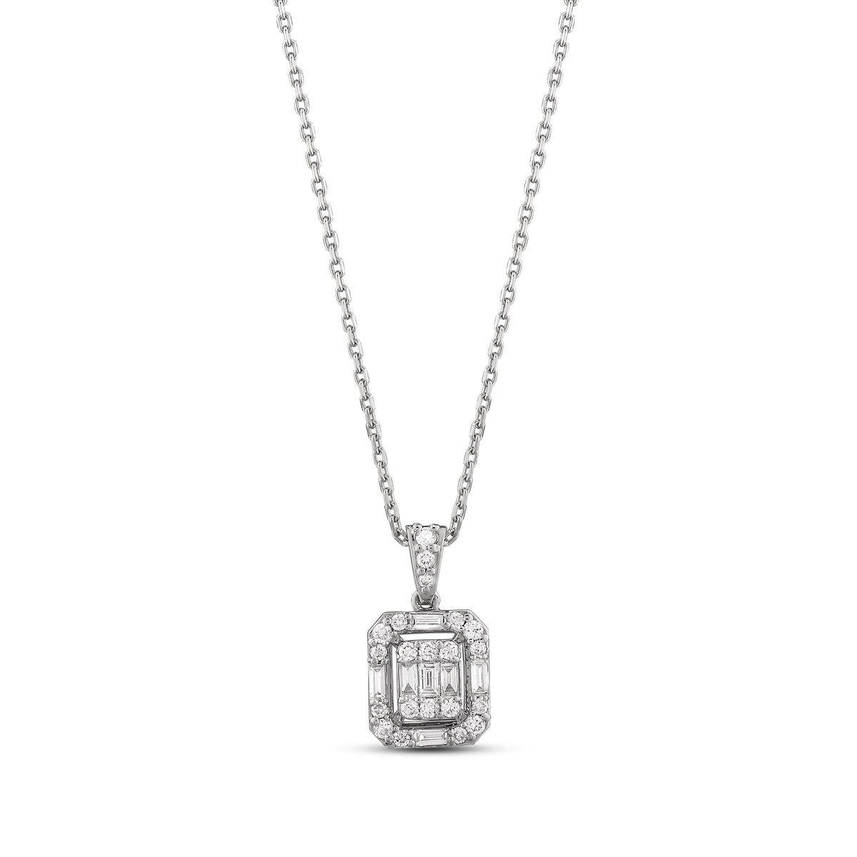 0.35 Karat Victoria Diamante baguette Collana