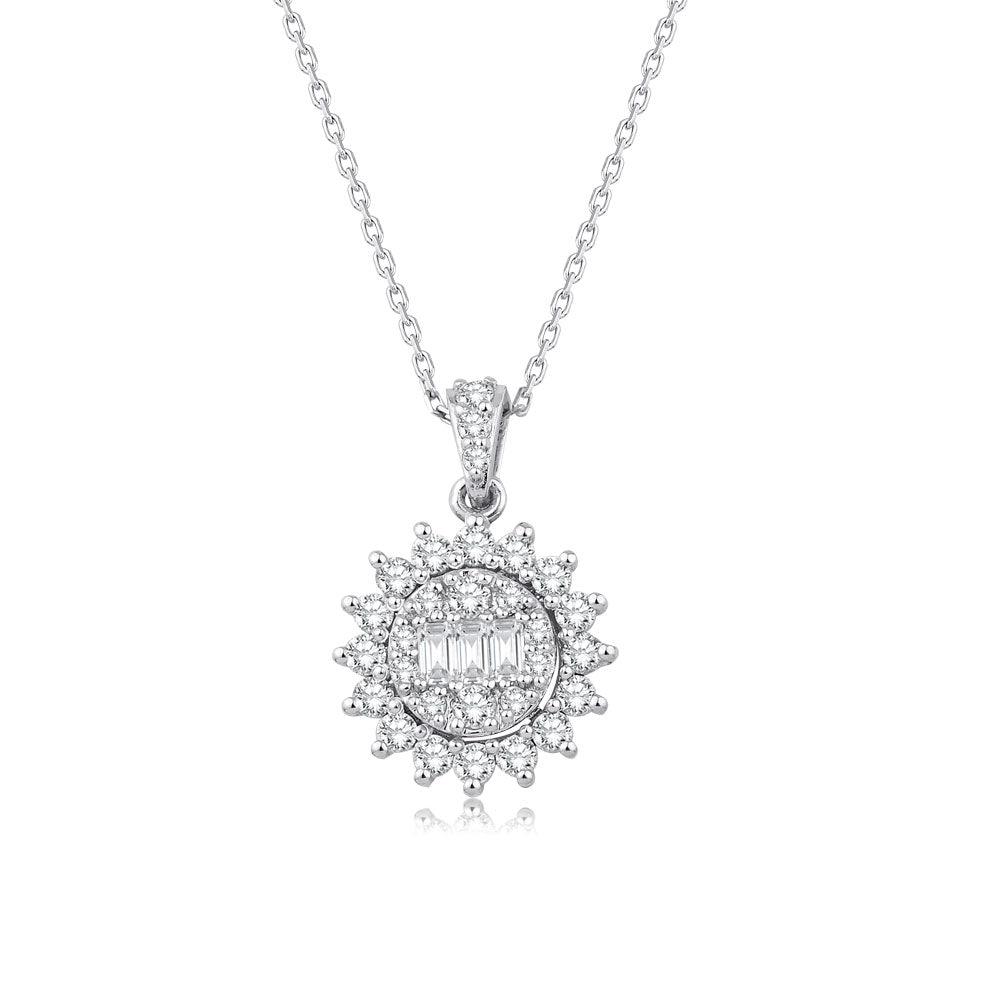 0.46 Karat Hannah Diamante baguette Collana