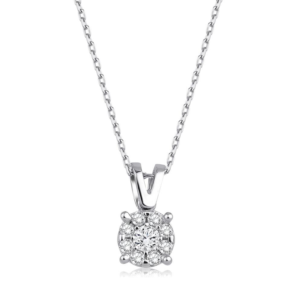 0.25 Karat Balle Diamante Collana