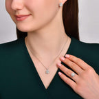 0.24 Karat Laranj Baget Diamante Collana
