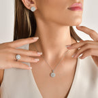 0.76 Karat Zoe Diamante baguette Collana