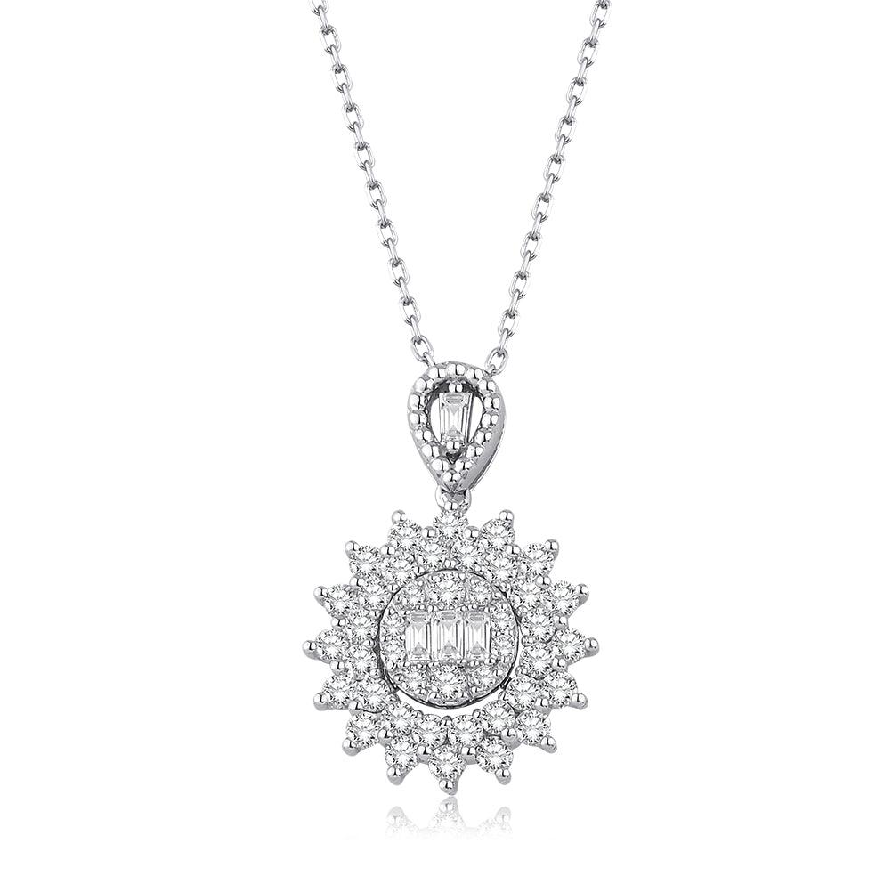 0.76 Karat Zoe Diamante baguette Collana