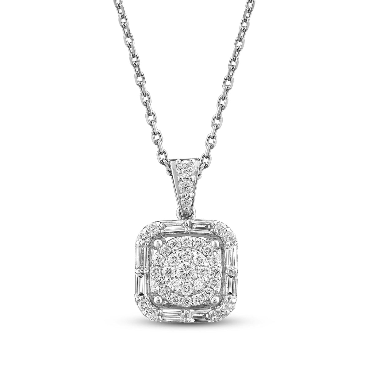0.46 Karat Delilah Diamante baguette Collana