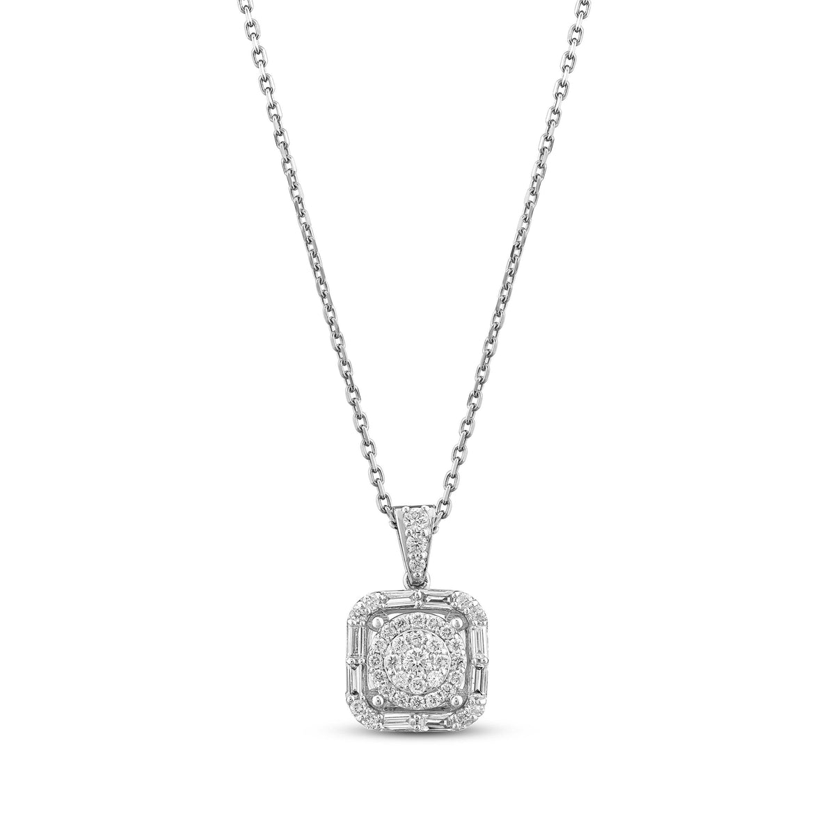 0.46 Karat Delilah Diamante baguette Collana