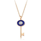 0.02 Karat Diamante Anahtar Collana