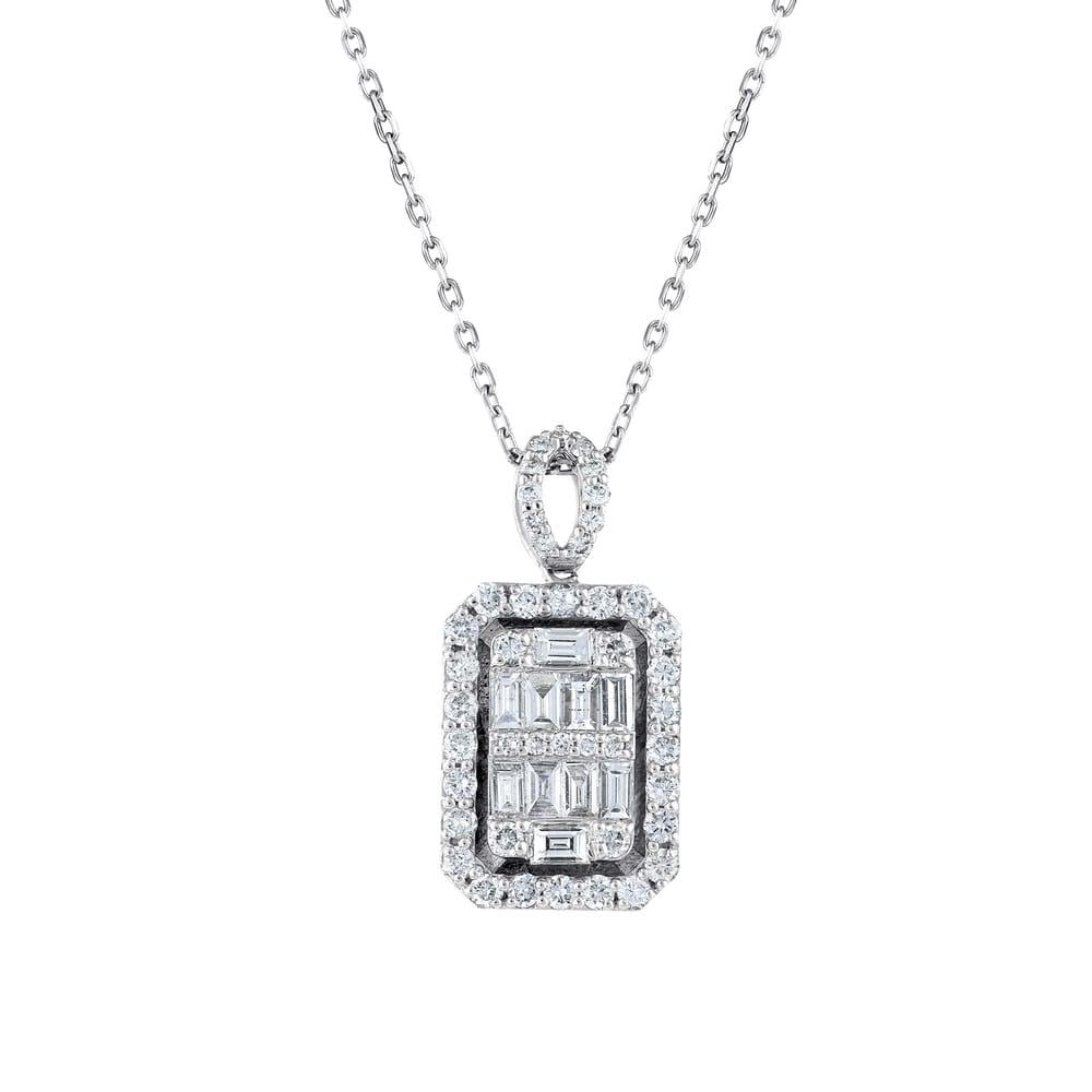 0.94 Karat Amelia Diamante baguette Collana
