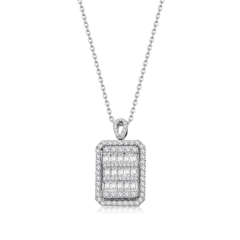 1.66 Karat Emma Diamante baguette Collana
