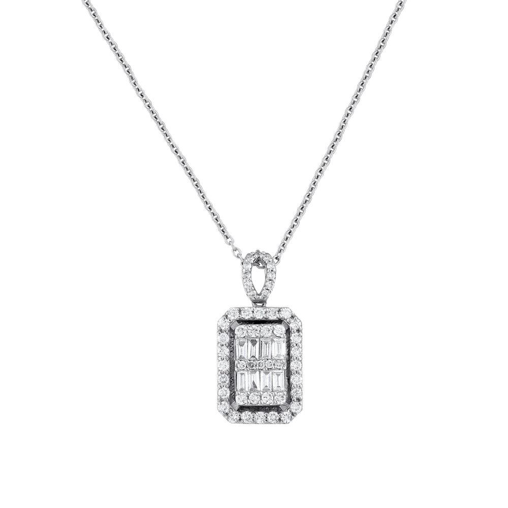 0.83 Karat Sophia Diamante baguette Collana