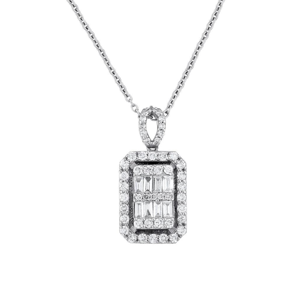 0.83 Karat Sophia Diamante baguette Collana