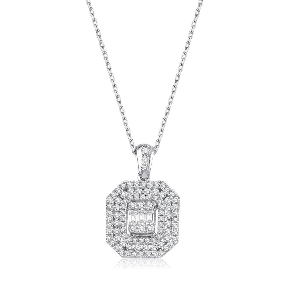 0.56 Karat Grace Diamante baguette Collana