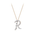 0.26 Karat Baget Diamante R Harf Collana