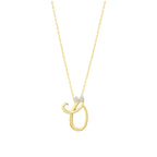 0.06 Karat Pırlanta Ö Harf Kolye