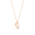 0.03 Karat Diamante Ş Harf Collana