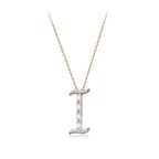 0.21 Karat Baget Diamante I Harf Collana