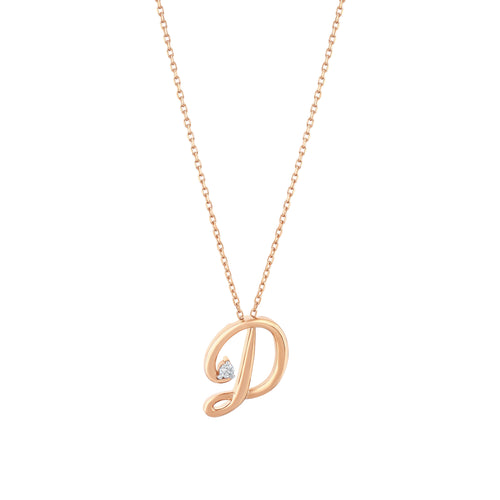 0.03 Karat Diamante D Harf Collana