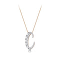 0.28 Karat Baget Diamante Ç Harf Collana