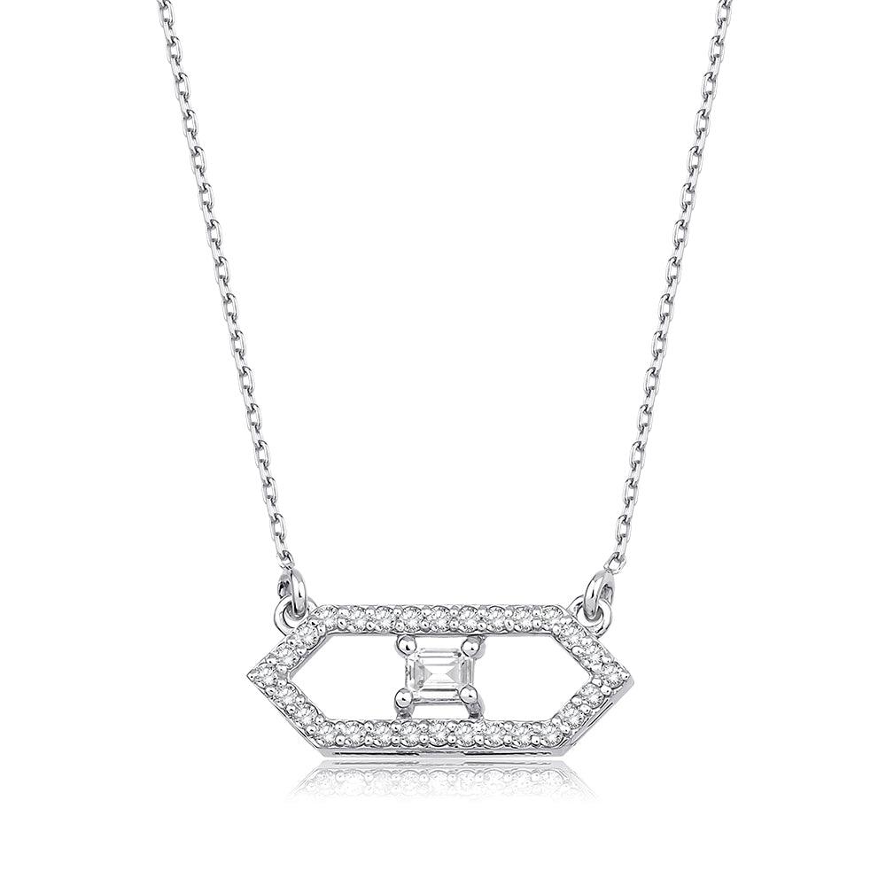 0.24 Karat Zuri Baget Diamante Collana