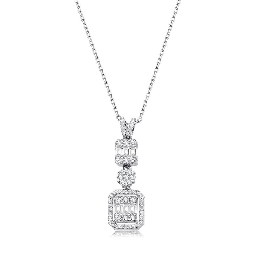 0.57 Karat Vivian Diamante baguette Collana