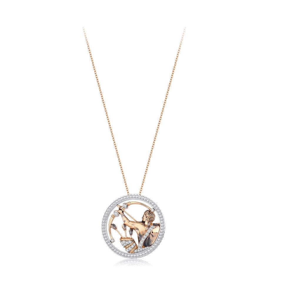 0.15 Karat Diamante Yay Burcu Collana