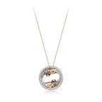 0.13 Karat Diamante Balık Burcu Collana
