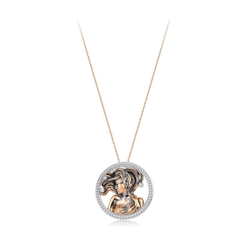0.06 Karat Diamante Başak Burcu Collana