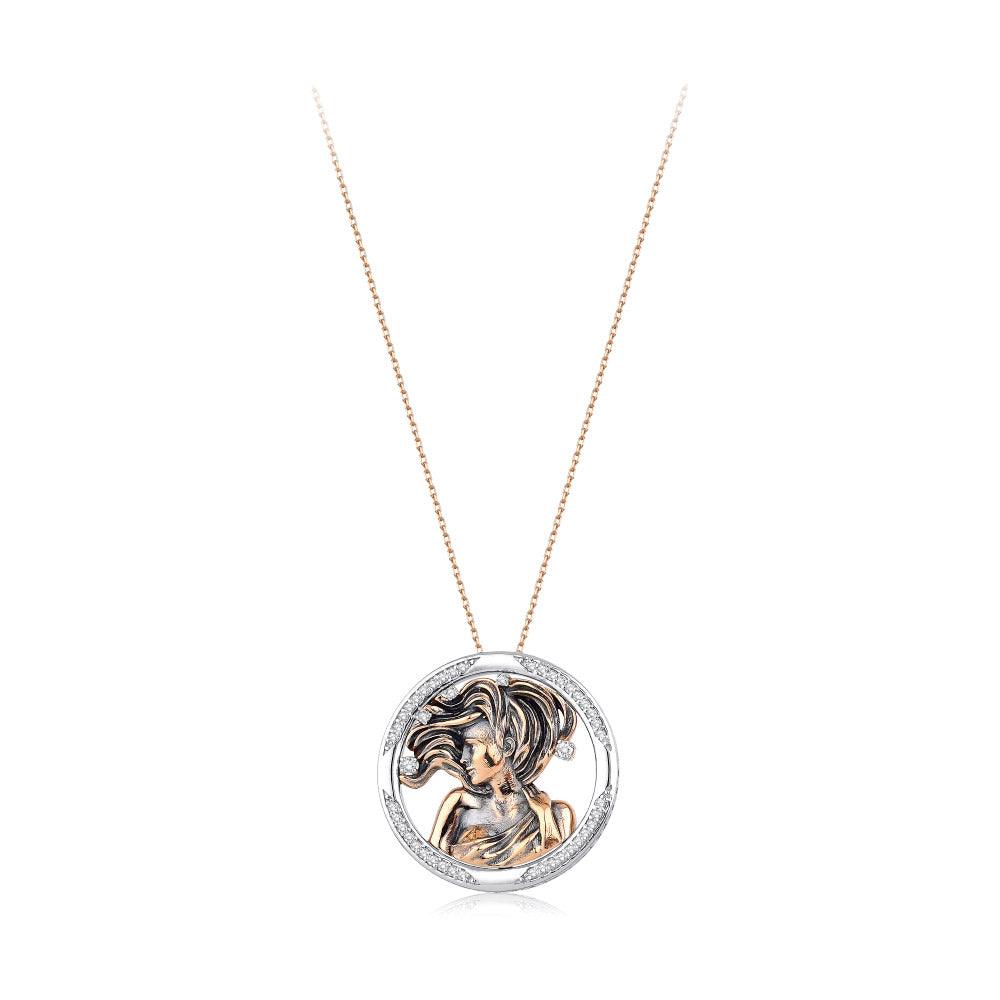 0.26 Karat Diamante Başak Burcu Collana